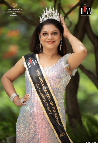 Proud moment for India, as Kakoli Ghosh from Kolkata wins 2nd runner up at DIVA Mrs. India Empress of the Nation 2023